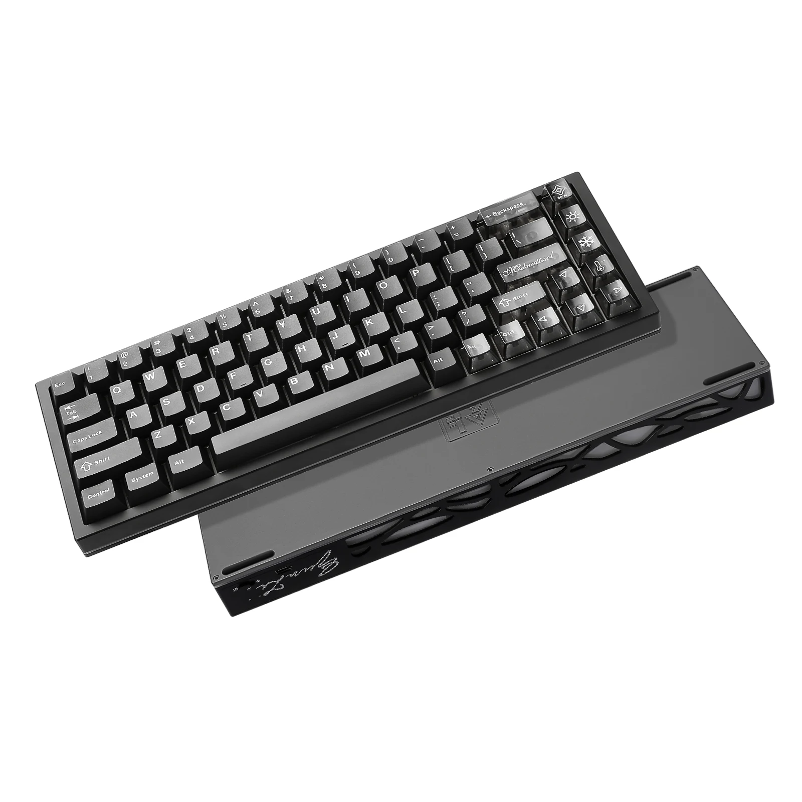 YUNZII AL65 ホワイトアルミニウムメカニカルキーボード、QMK/VIA
