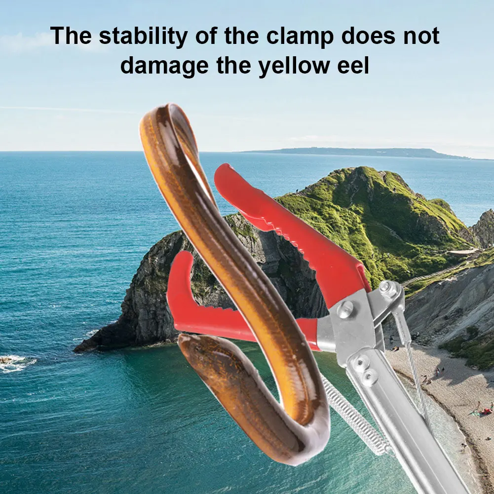 1.5M Opvouwbare Slangentang Slanghaaktang Brede Kaak Roestvrijstalen Pick Up Tool Vuilnisclip Om Modderkruiper Krab Vuilnisclip te vangen