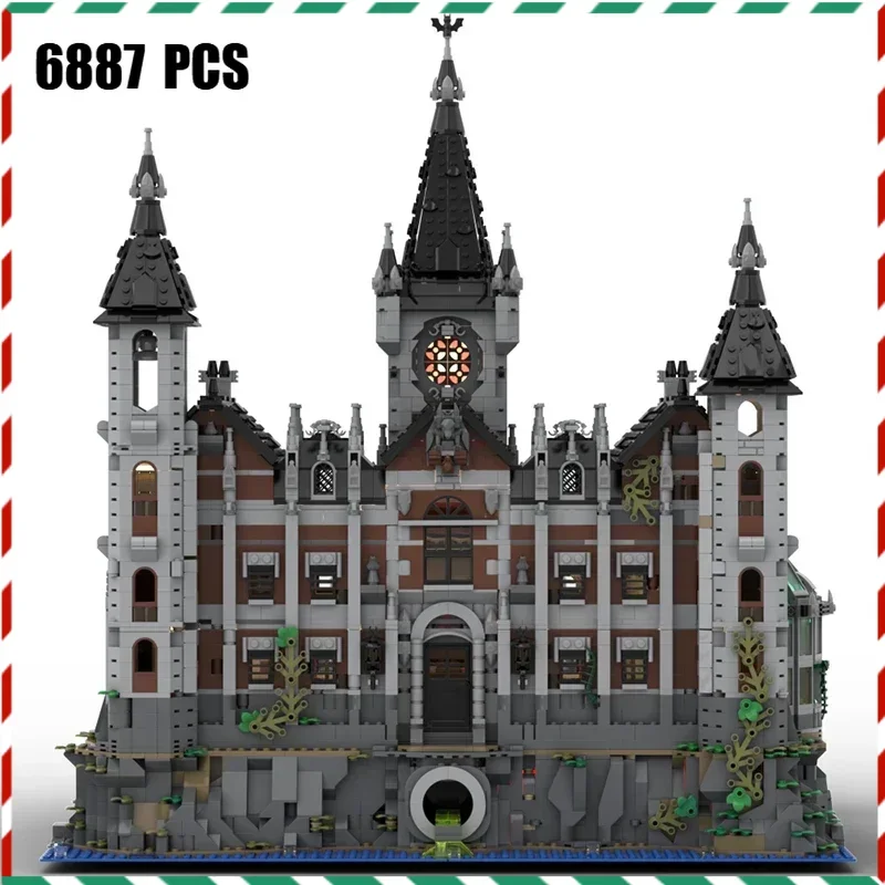 

6778PCS Gothic Elizabeth Asylum Modular Building Blocks Set - Horror Theme Medieval Castle Street View Model Display Gift