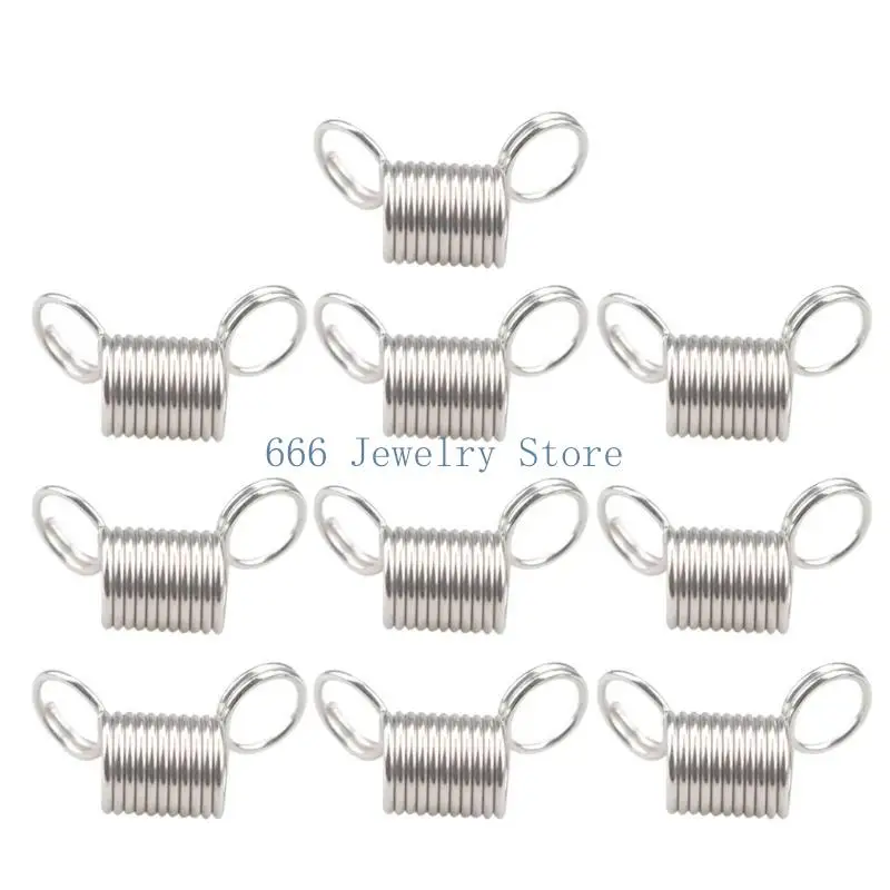 

F2TD 10 шт. креативные концы лески из нержавеющей стали с пружинными обжимными концами