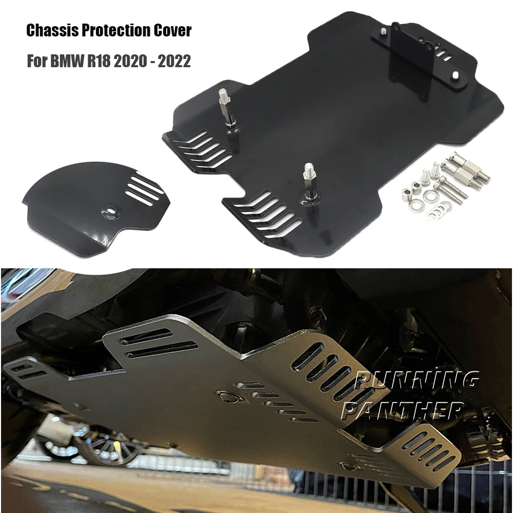 

For BMW R18 2020 2021 2022 New Motorcycle Black Engine Under Guard Skid Plate Protector Cover Grid Chassis