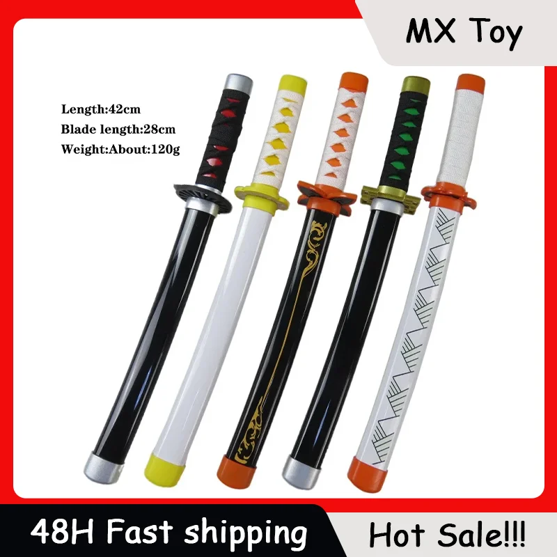 42cm Katana Knife Model Samurai Sword Cosplay Props Agatsuma Zenitsu Kamado Tanjirou Anime Peripheral Gifts Collection