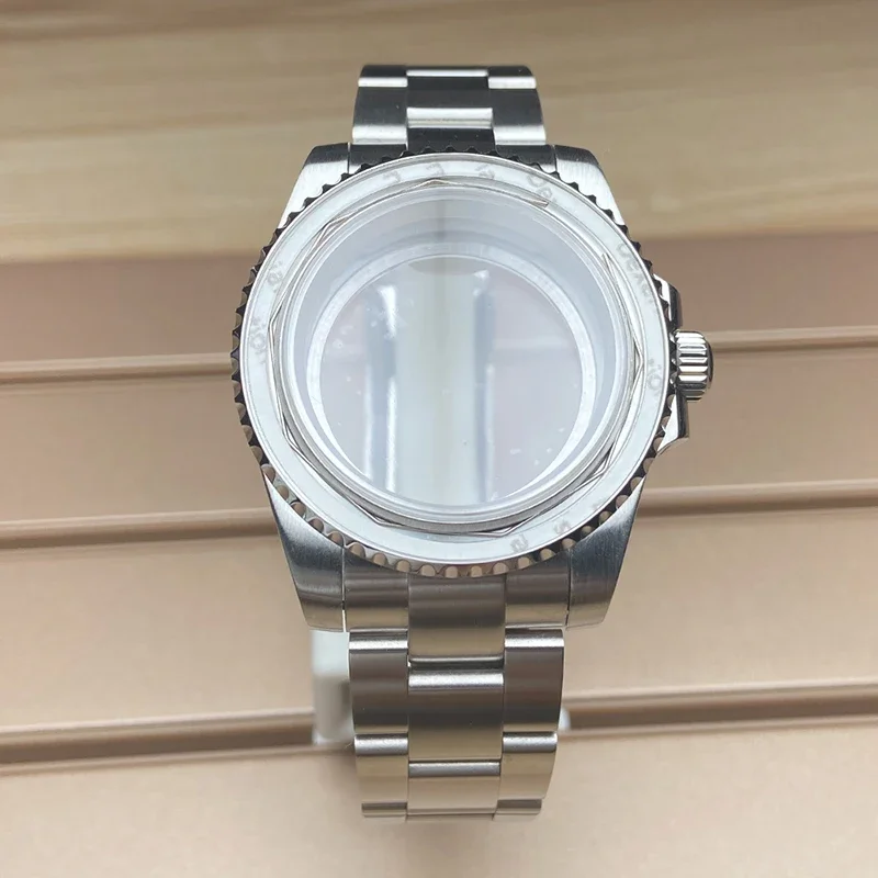 

Nh35 Silvery 40mm Watch Case 20mm Strap Sapphire for NH35 NH36 NH34/38 Movement 28.5mmDial Deepsea Yacht Design