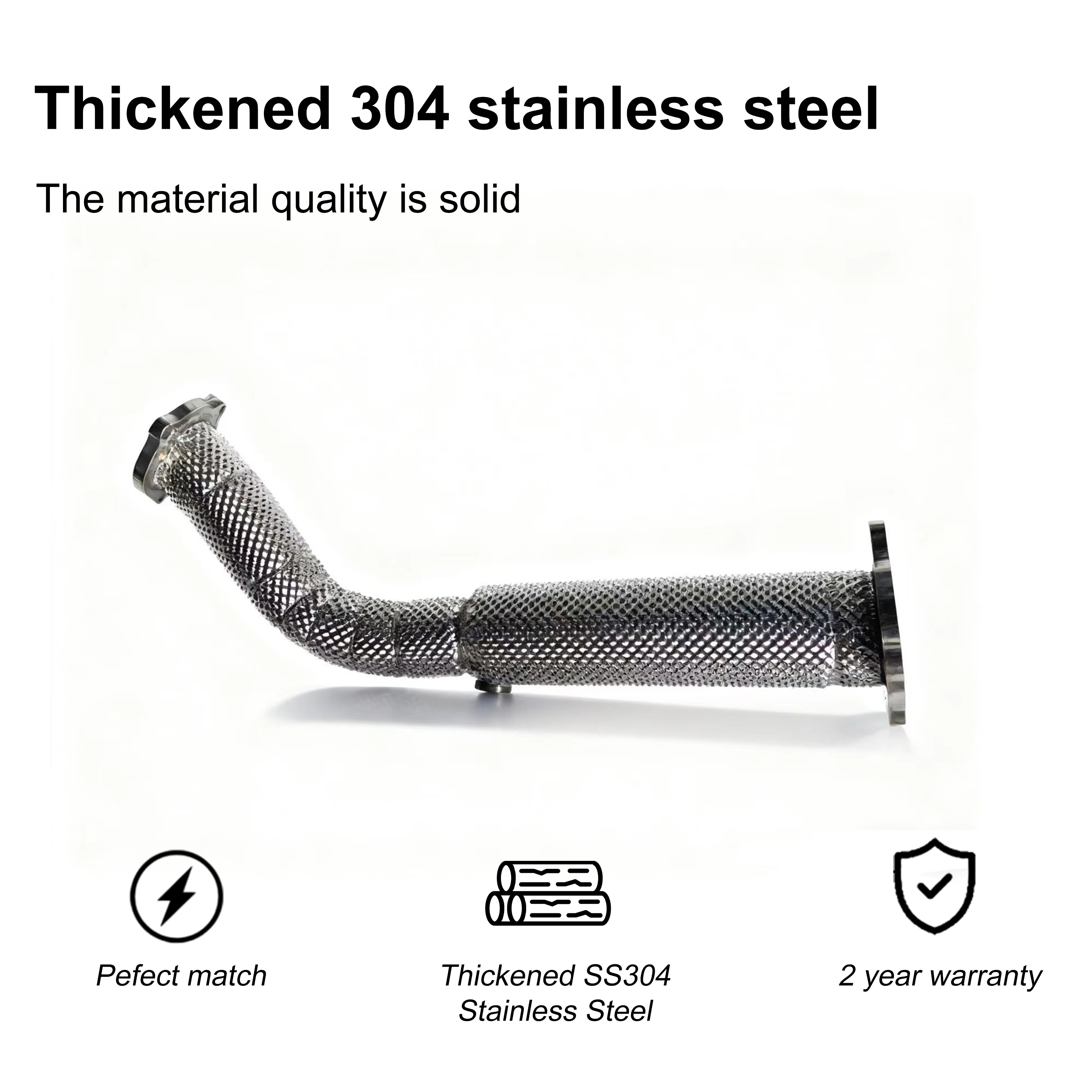 ACE Hochwertiges Auspuffrohr für Audi A4 A5 Q5 B8 2.0T Auspuff-Downpipe mit Katalysator SUS304 Auspuffkrümmer – Detail 6