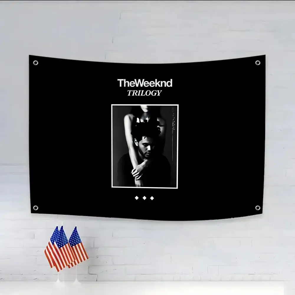 The Weeknd Flags flags four rings hanging no edging for indoor use and outdoor decor easy hanging
