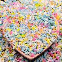 100g Mixed Plastic Ball Cloud Rainbow Fimo Slices Polymer Clay Sprinkles  For Crafts Making DIY Slime Filling Accessories