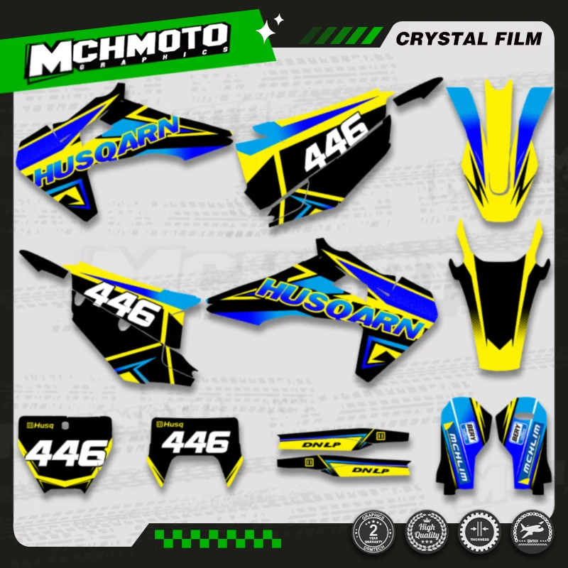 

MCHMFG Custom Motorcycle Decal Stickers Kits For Husqvarna 150 200 250 350 450 500 TC FC 2019 2020 2021 TE FE 2020 2021 2022