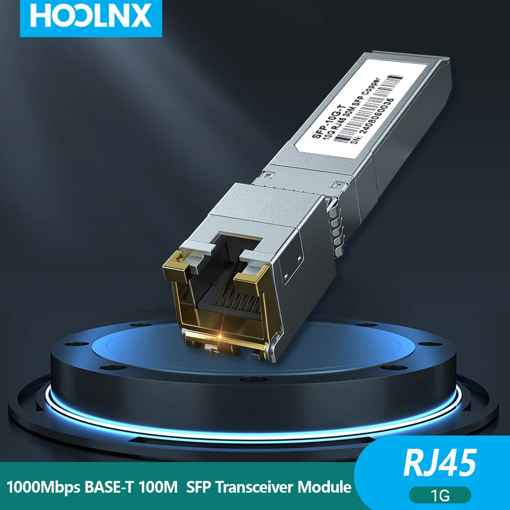 

Трансивер HOOLNX 10G SFP+ на RJ45, медный Ethernet-трансивер RJ45 на SFP+ с оптическим модулем, CAT6A/CAT7/CAT8, до 3 портов