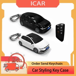 Car Styling for VW Golf 8 Models 3 4 Button for VW Skoda Octavia 4 A8 MK8 Seat Leon Fr Mk4 Cupra Formentor Smart Key Case Cover