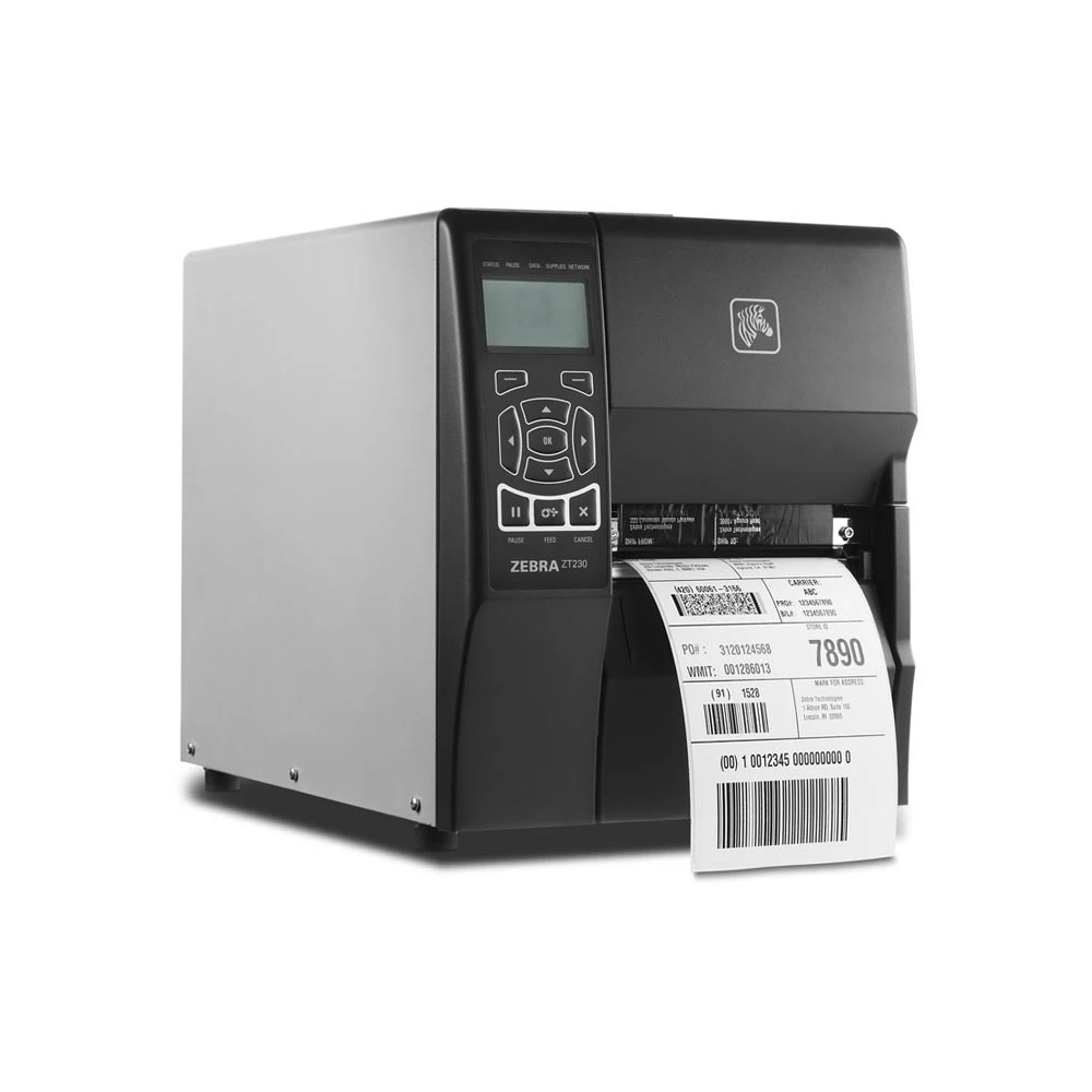 زيبرا ZT230 طابعة صناعية للنقل الحراري 203 نقطة في البوصة عرض الطباعة 4 في المسلسل USB إيثرنت ZT23042-T01200FZ