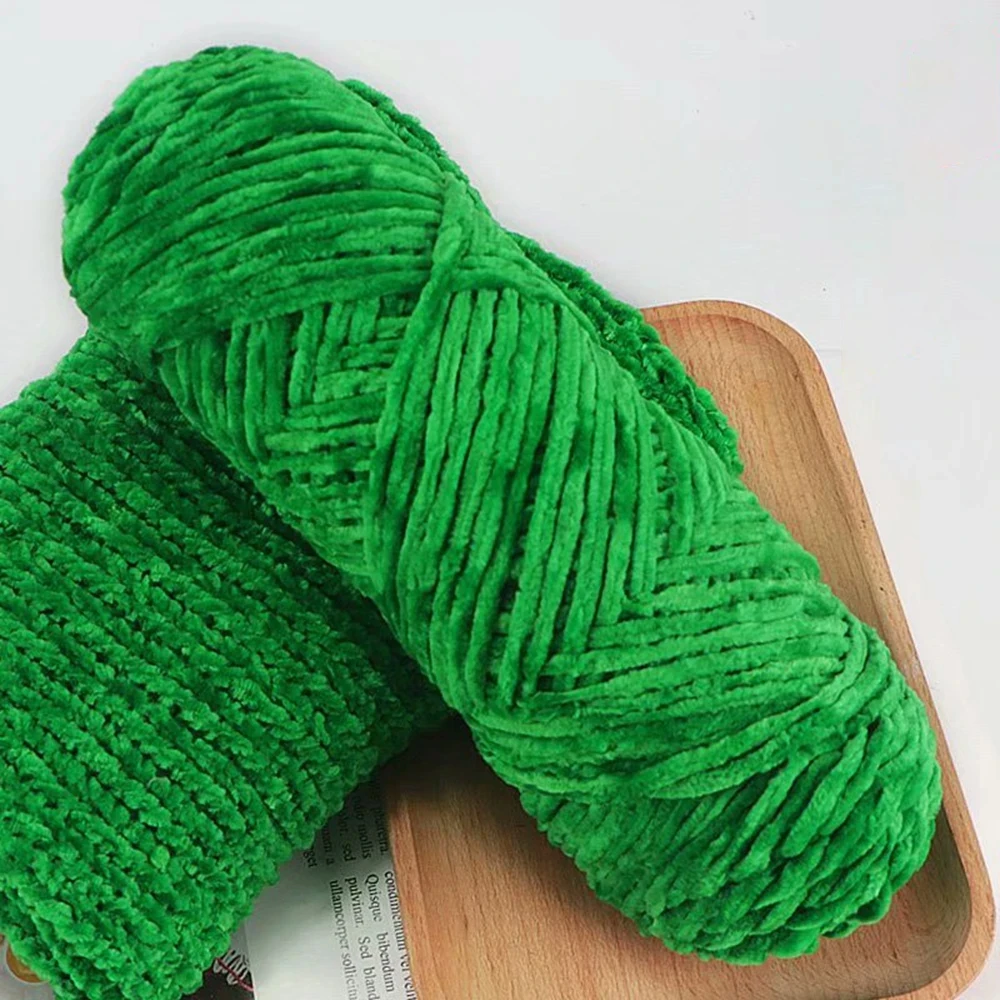 95g Chenille zacht fluwelen garen gemengd breiwol gehaakte handgemaakte sjaal jas babydeken en muts