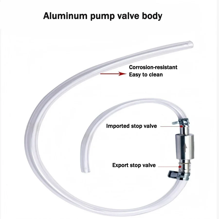 Motorcycle Brake Bleeder Kit, Manual Fluid Extractor Pump, One-Way Check Valve Hydraulic Brake Clutch Bleeding Tool, with Alumin view 5
