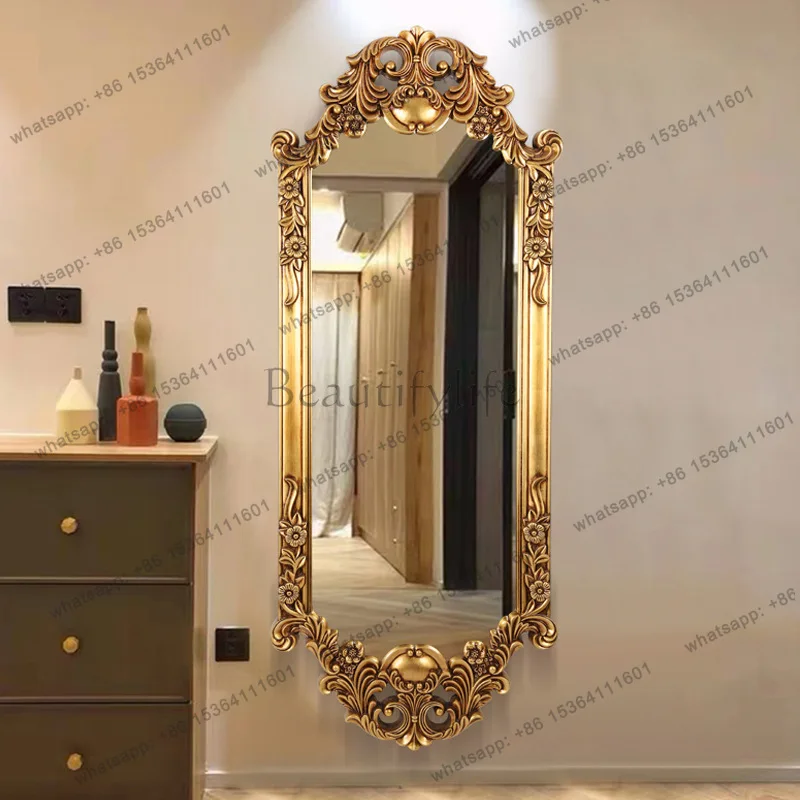 French Full-length Mirror Living Room High-end Decoration Large Clothing Store Dressing Mirror