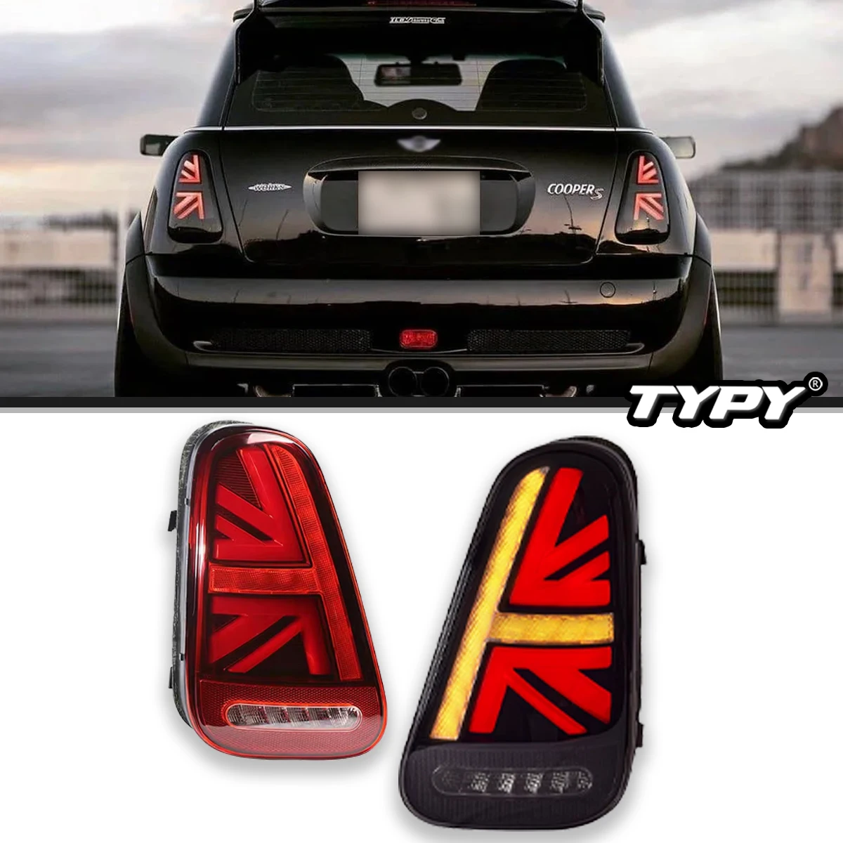 

Автомобильные фары TYPY для BMW Mini cooper R50 2001-2007, задние фары, светодиодный проектор, задние фары, дневные ходовые фонари, автомобильные аксессуары
