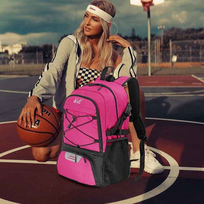 Mochila deportiva grande para baloncesto, bolsa con soporte para pelota separado, compartimento para zapatos, baloncesto, fútbol, voleibol,