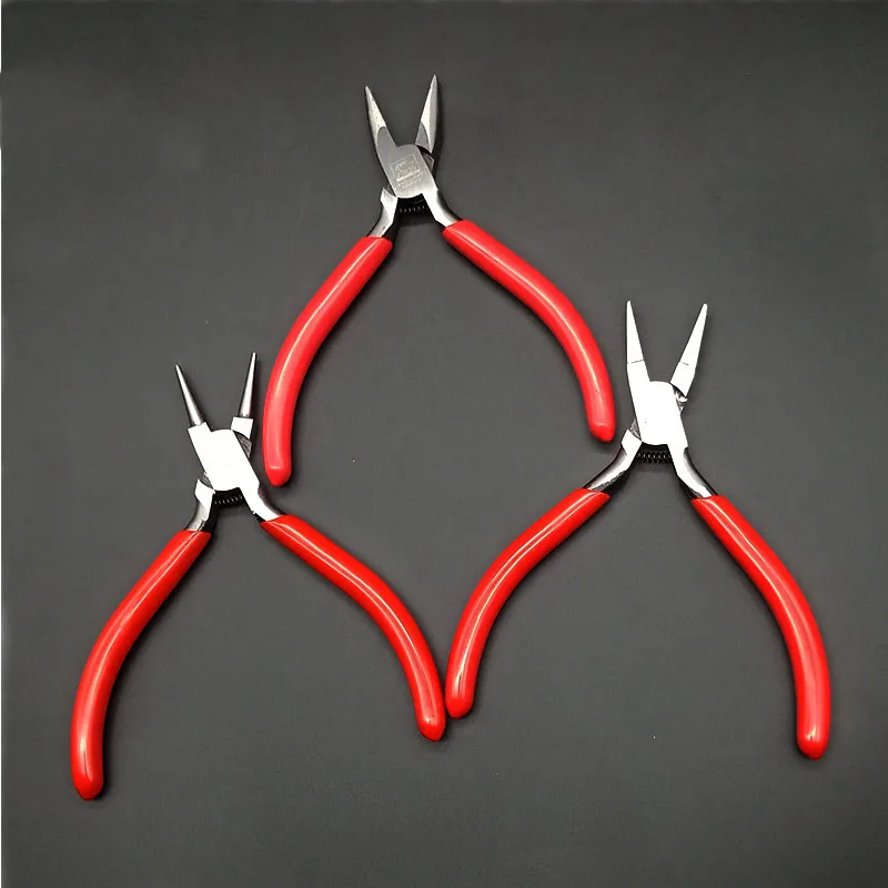 Mini multifunctional jewelry pliers with pointed mouth slanted mouth round mouth DIY jewelry beads, handmade pliers