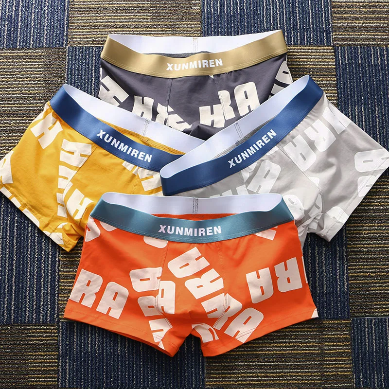 Men's Boxer Shorts Youth Underwear Boxers Breathable Panties Homme Fashion Printed Underpants Cotton Boxershorts Calzoncillos