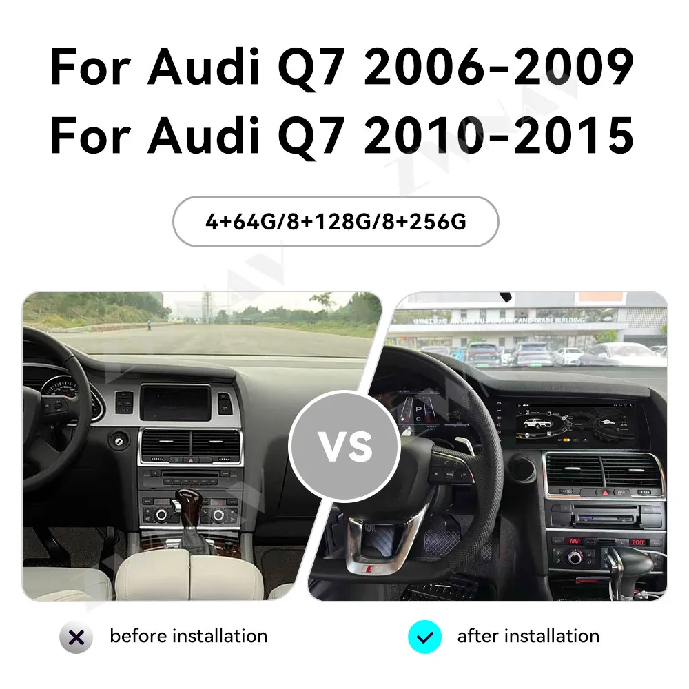 

Android Auto Radio CarPlay для Audi Q7 4L 2005-2015 MMI 2G 3G Автомобильный мультимедийный плеер ЖК-инструмент Измеритель скорости GPS Navi Стерео