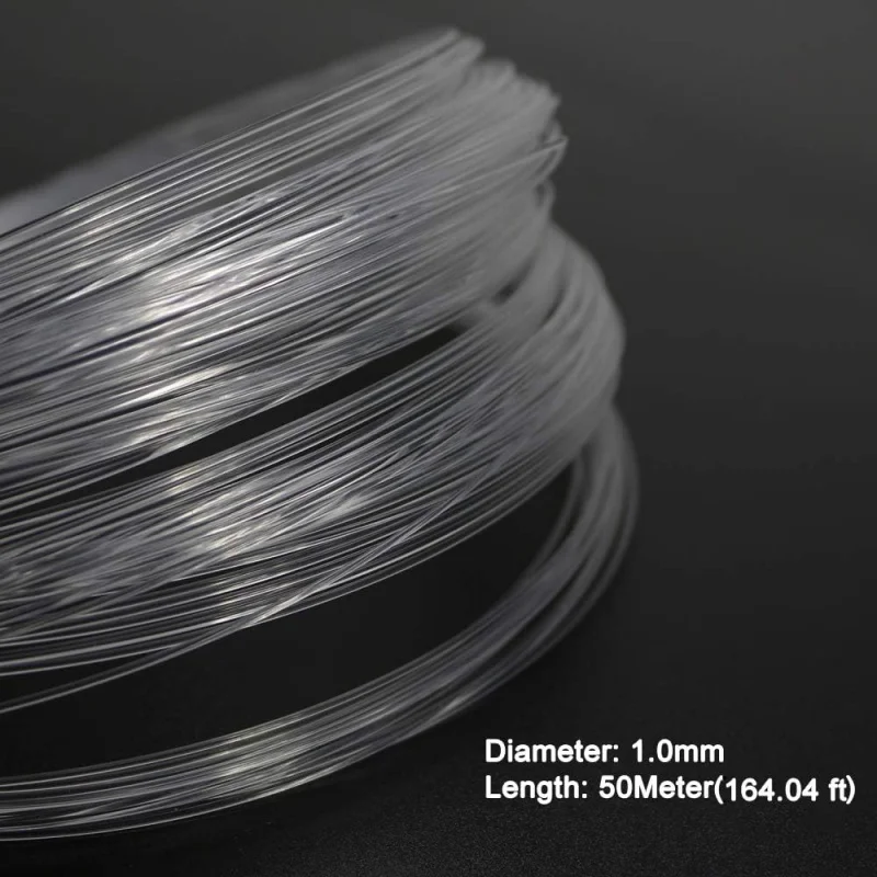 PMMA Plastic End Glow Fiber Optic Cable 1mm(0.04in) 50m(164ft)/Roll for Star Sky Ceiling All Kind Led Light Engine Driver Source