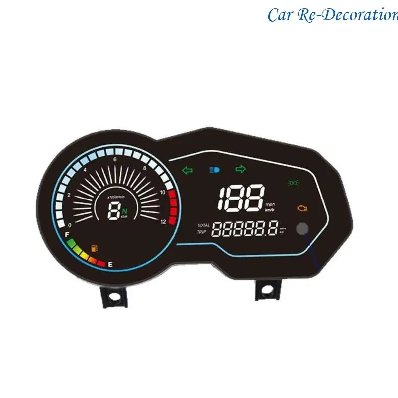 

R58D Multifunctional Clear Large Display Motorbike Dashboard with Speedometer Gauge 12V Accurate Readings for 150z 150sz 170z