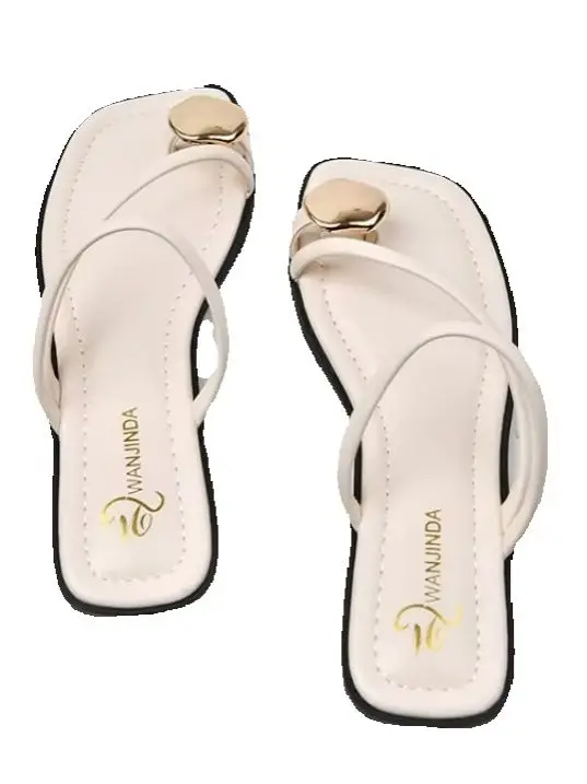 Elegante Damen-Slip-On-Sandalen mit eckiger Zehenpartie, Sommer 2025, offenes Design, synthetisches Obermaterial, Gummisohle, bequeme Passform, lässige Schuhe – Detail 1