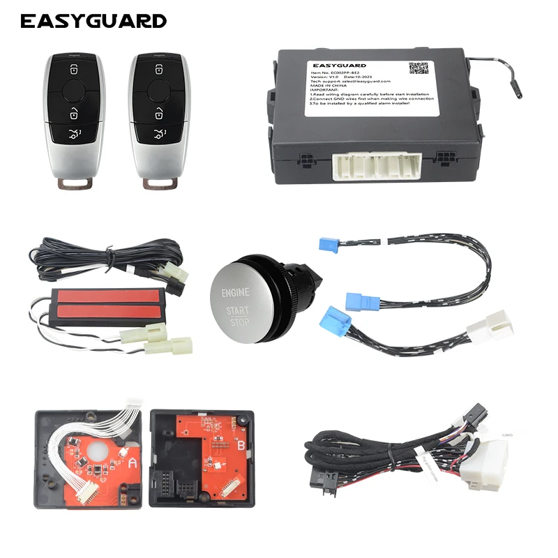 EASYGUARD Plug And Play PKE remote start keyless go system Fit For Benz 13-15 GLK 09-14 E Class E Coupe CLS SLK SLC X204 W212