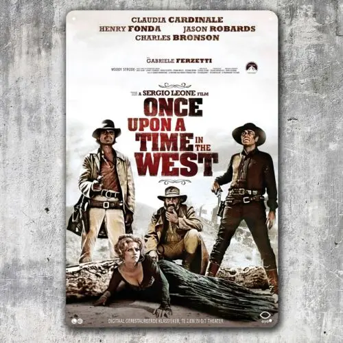 Once Upon a Time in the West Movie Metal Poster - Collectable Tin Sign -20x30cm