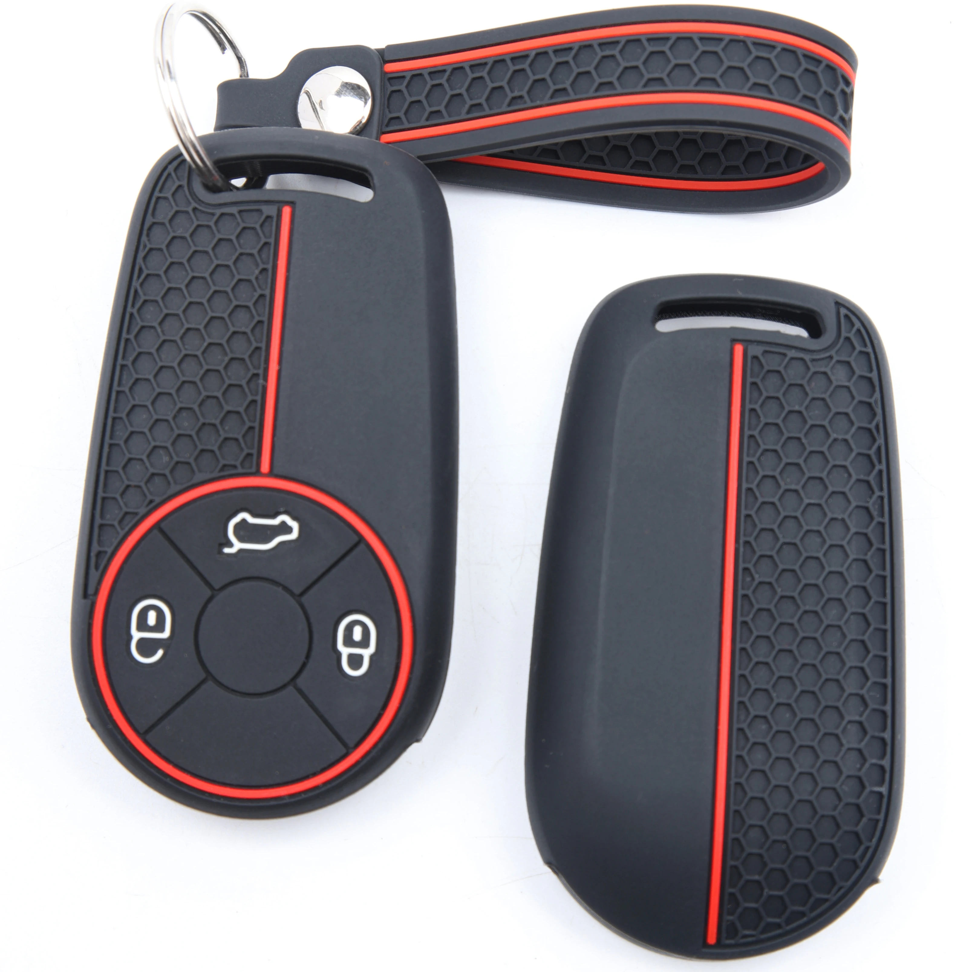 For Ora Funky Cat Genuine Car Key Cover Black Cat Victoria THENEXTORACAR White Cat Protective Silicone Remote Key Case Clasp Key