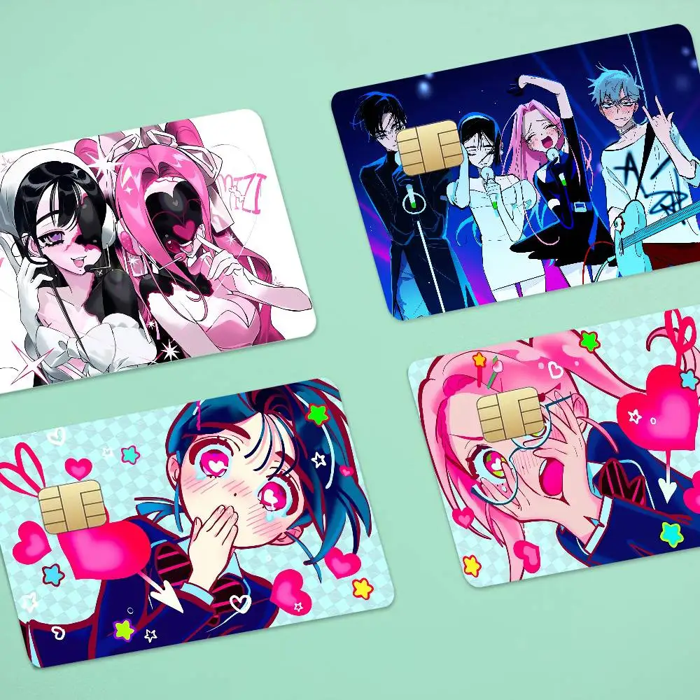 Anime ALIEN STAGE Anmie 4pcs 1Set Sticker Film Skin Cover For Credit Card Debit Bank Card Front