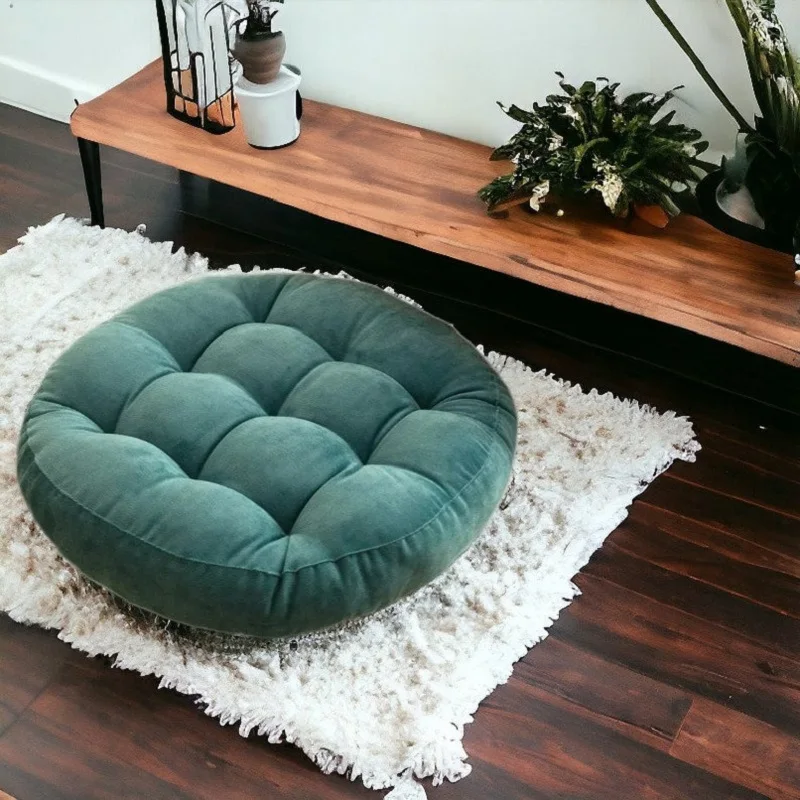 Tatami Boden Sitzkissen Kissen für Büro Schlafzimmer und Esszimmers tuhl Runde Samt Cord dicken Stuhl Kissen für Wohnkultur