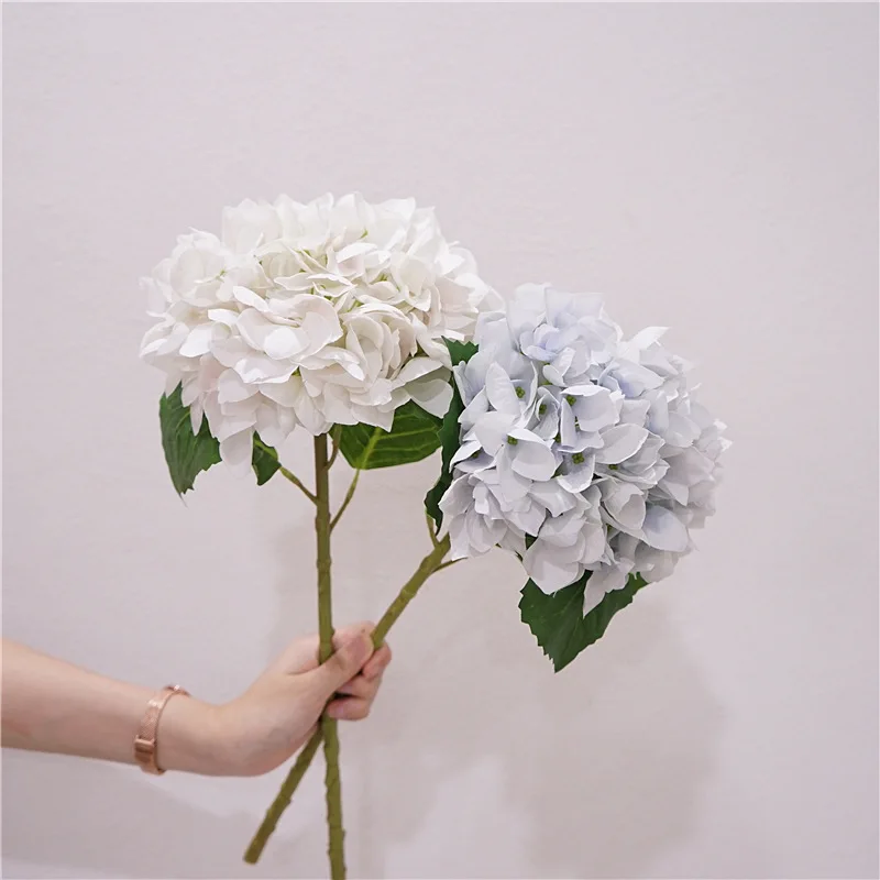 

4Pc Moisturizing Real Touch Hydrangea Real Touch Artificial Flowers Home Living Room Decoration Wedding Table Flower Arrangement