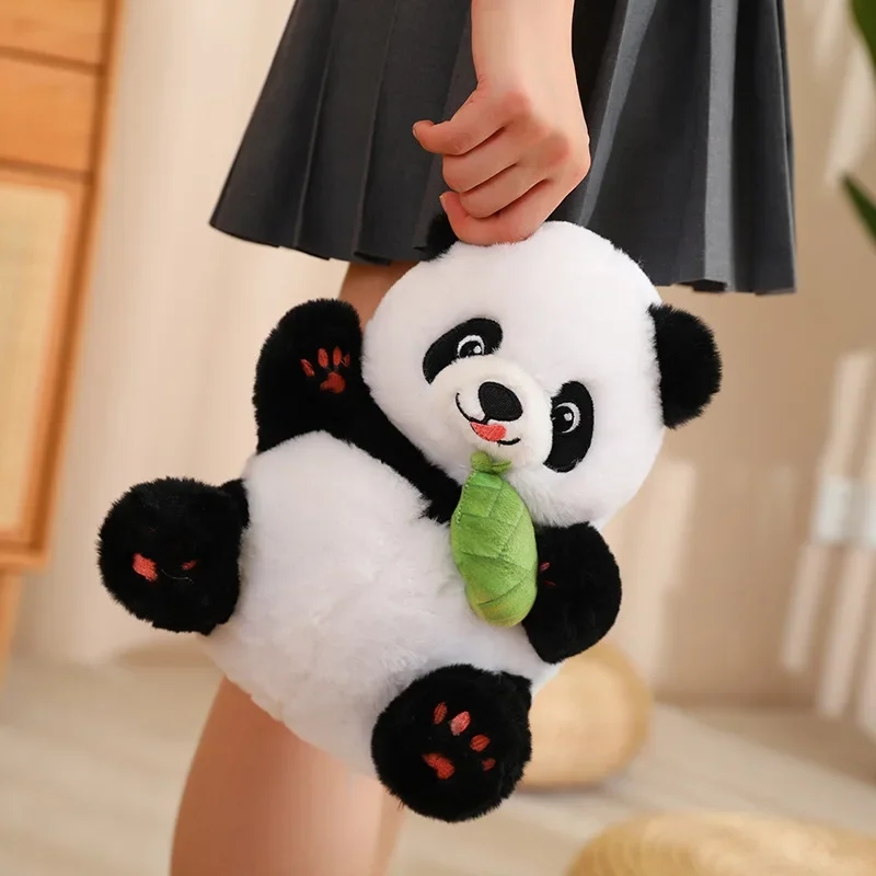 2024 New Style Creative Bamboo Shoots and Pandas Simulated Soft Plush Stuffed Bag Kawaii Birthday Presents Friends or Girls