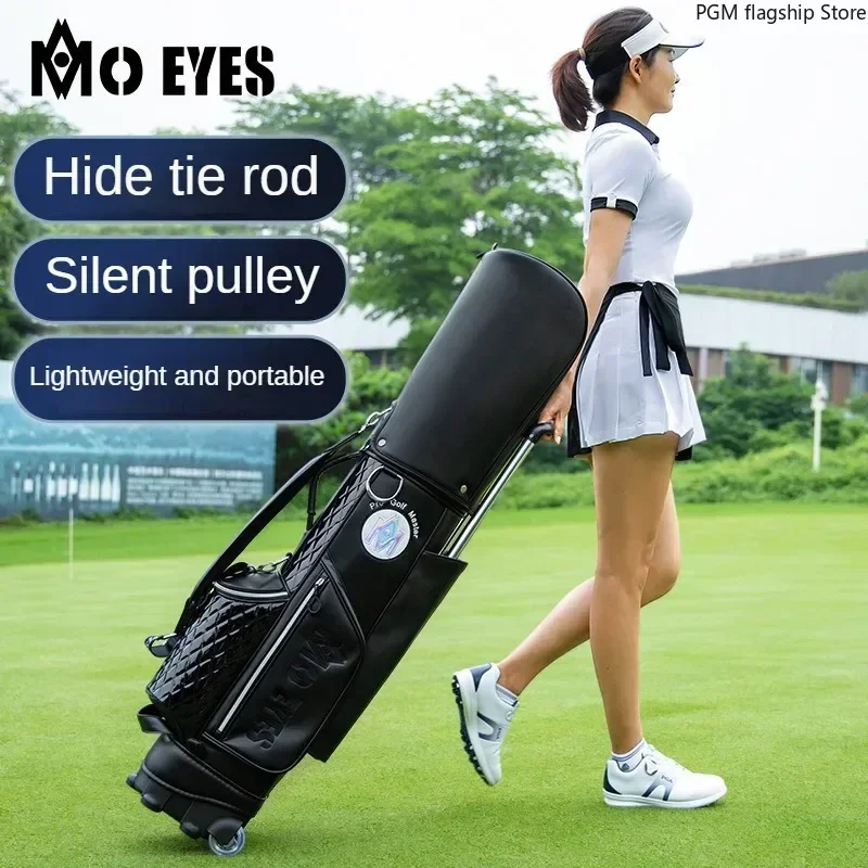 PGM Magic Eye Golf Bag Ladies Trolley Tug Club Bag Portable Pulley Travel Ball Bag M22QB0101