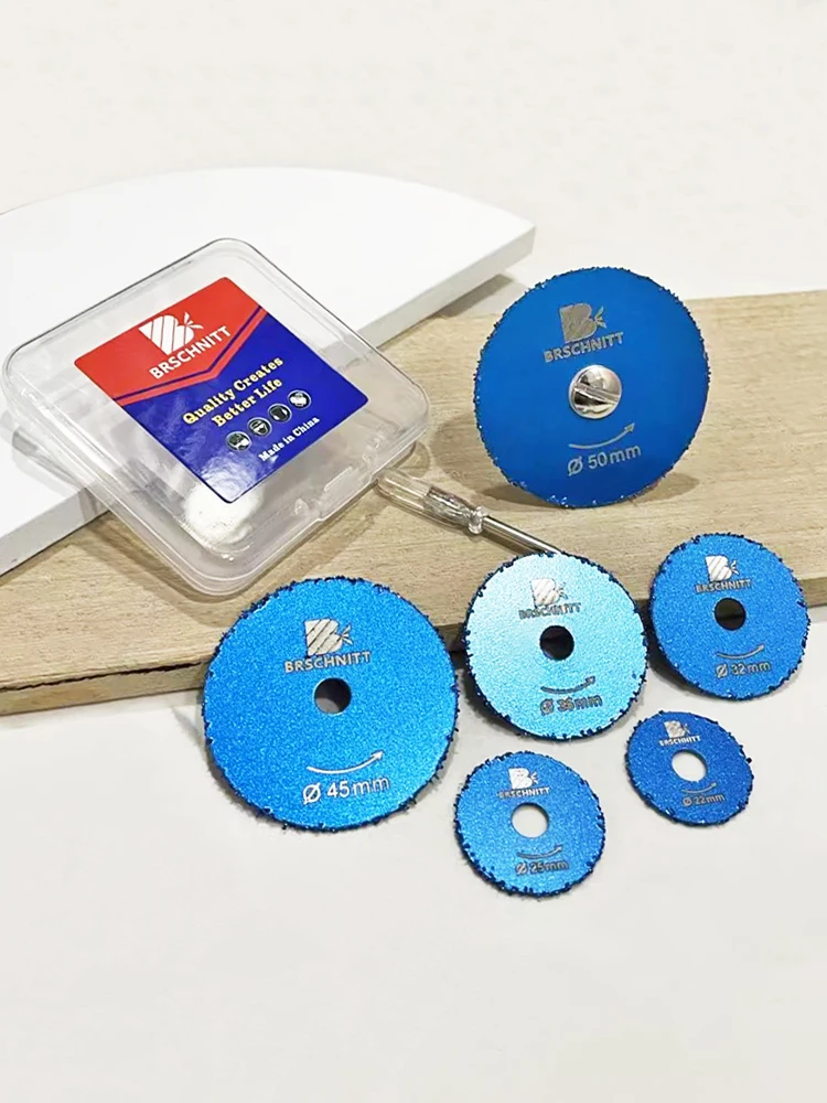 

BRSCHNITT 6pcs/Set Mini Saw Blade Wood Cutting Disc for Wood Plastic Rubber Diamond Disc Dia 22/25/32/35/45/50mm