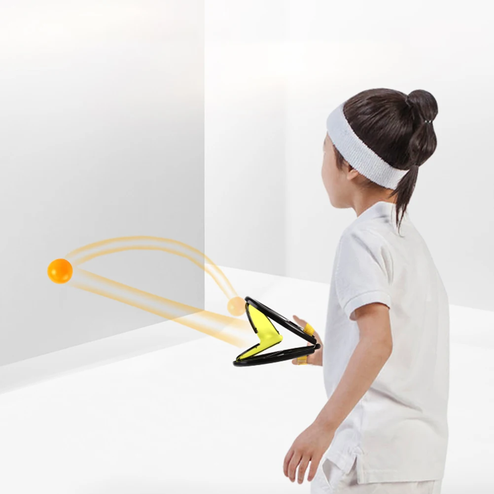 1 Satz Kinder Hand fangen Ball Schläger Eltern-Kind Outdoor-Sport Spielzeug Schläger werfen Ball wirft Tennisbälle Handclip