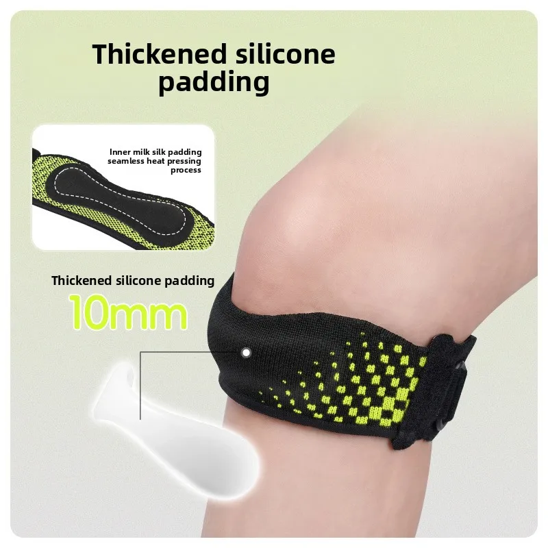 Men Women Breathable Compression Sports Patella Knee Pads with Shock Absorber Support for Running Cycling Mountaineering Fitness