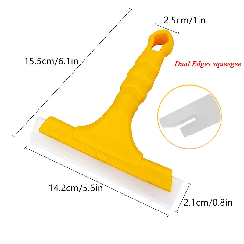 Auto Water Blade Squeegee Car Window Windshield Water Wiper Scraper Long Handle Mirror Glass Cleaning Silicone Squeegee  ﻿