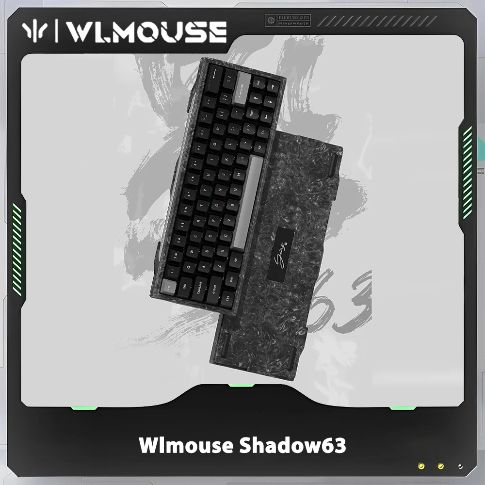 

Wlmouse Shadow63, магнитный переключатель, механическая клавиатура, персонализированная кованая клавиатура из углеродного волокна для геймеров, игровые аксессуары, подарок