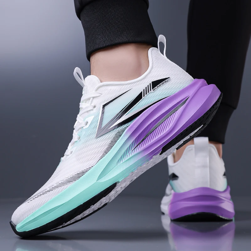 

Men's Breathable Mesh Running Shoes Gradient Color Lightweight Athletic Sneakers for Daily Jogging