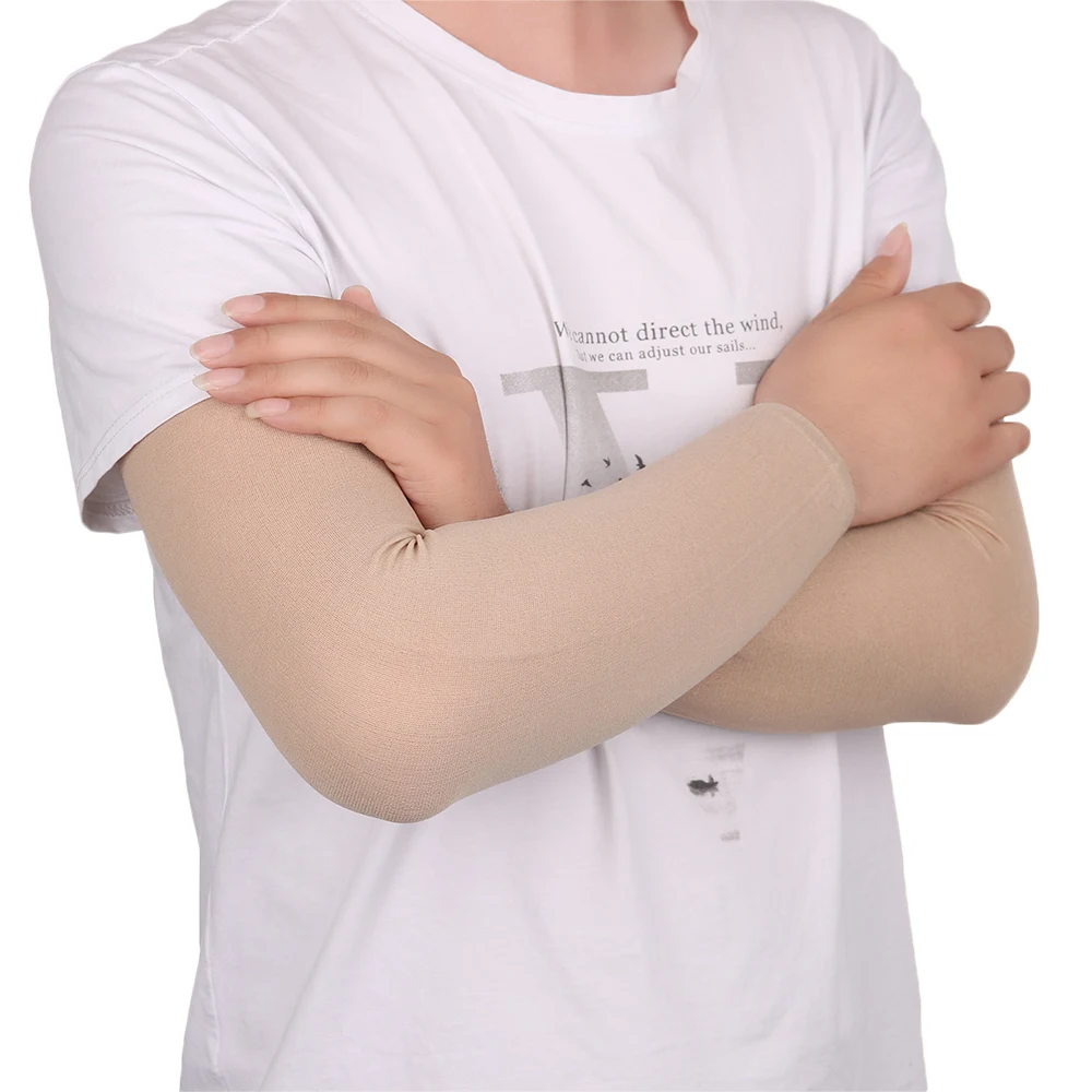 

1 шт. Компрессионные рукава-бандажи для маскировки татуировок, корректирующие рукава для предплечий, телесного цвета, для ухода за татуировками, с защитой от УФ-излучения