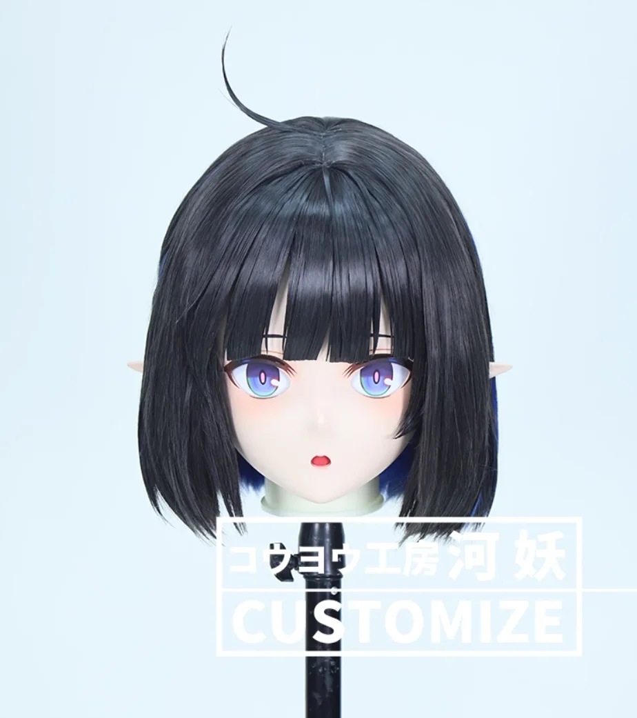 

C-422-3 Customize Full Head Resin Cartoon Cosplay Japanese Character Anime Role Play Crossdress Kigurumi Mask With Back Shell