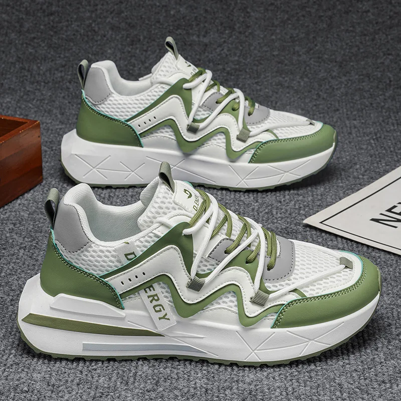 Men's shoes - Spring mesh breathable casual sports shoes, dad-style shoes, comfortable running shoes