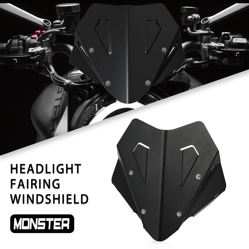 

New Motorcycle Windscreen For DUCATI MONSTER 937 Plus 2021 2022-2024 MONSTER937 Windshield Wind Shield Deflector Fit Accessories