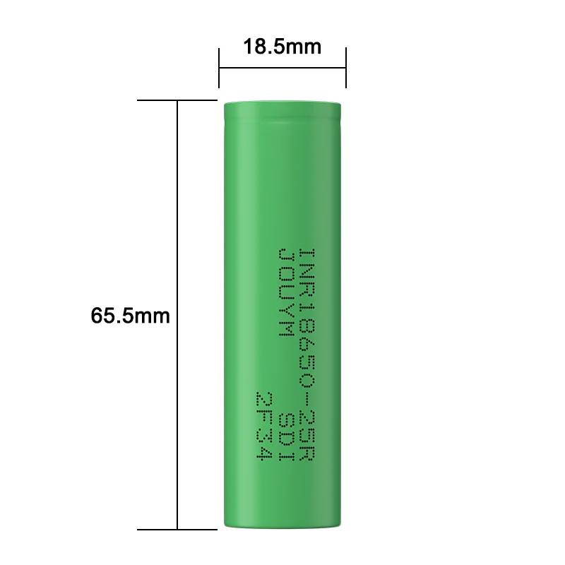 JOUYM 18650 Battery INR18650 25R 2500mAh 3.7V 30A High Discharge Power Cell