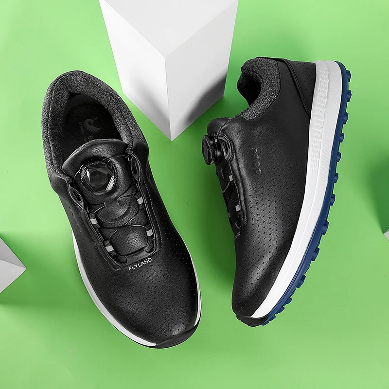 Luxury Brand Solid Color Thick Sole Golf Shoes Rotating Buckle Casual Shoes Breathable Mesh Sports Shoes High-quality Sneakers