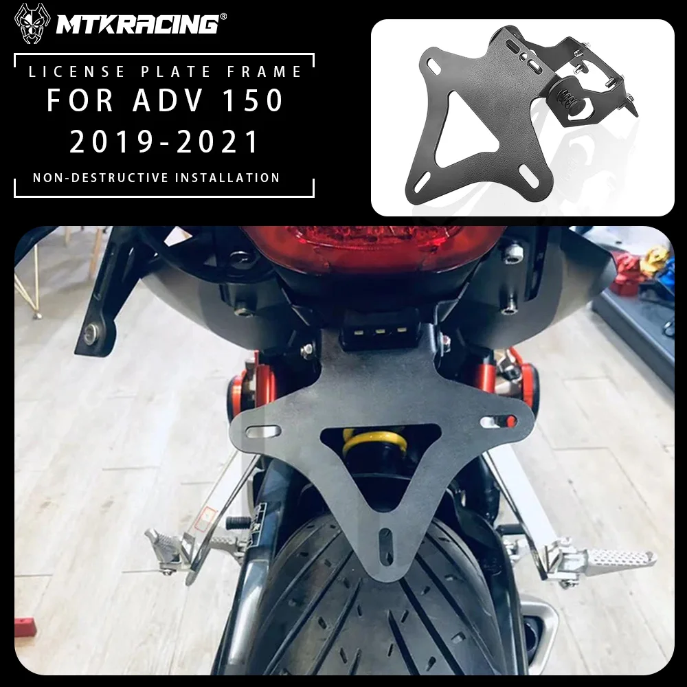

For HONDA ADV 150 2019-2021 Motorcycle License Plate Holder Tail Tidy Fender Eliminator Accessories