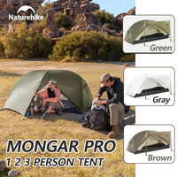 Naturehike 2025 Mongar Pro 1 2 3 Tent Camping 20D Nylon Tent Waterproof Backpacking 3 Season Hiking Ultralight Tent