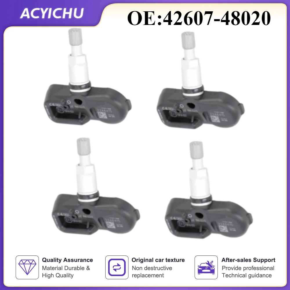 4PCS 42607-48020 4260748020 Tire Pressure Monitor Sensor for Toyota C-HR Pacific Camry PMV-C215 for Lexus Corolla