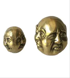 8cm /5.8cm Different expressions on four sides of classic Buddhism: joy, anger, sadness and joy bronze statue