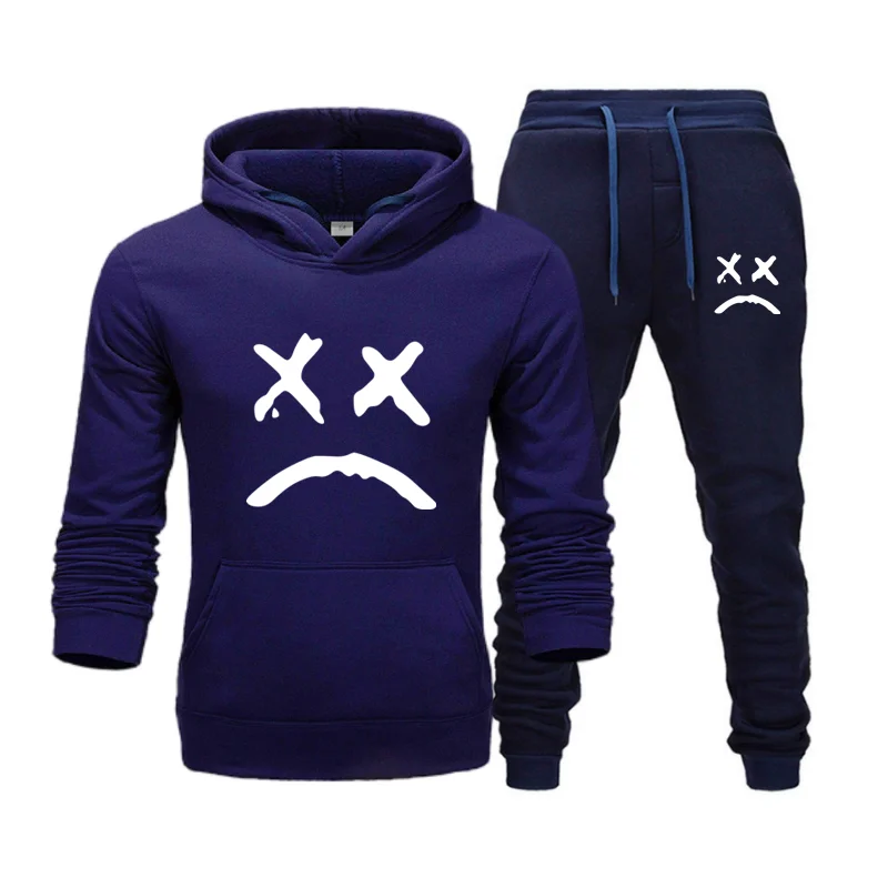 Men's Sports Suits Fashion Tracksuit Confortable Hoodies + Pants Two Pieces Sets Running Sweatshirts Sweatpants Men's Clothing